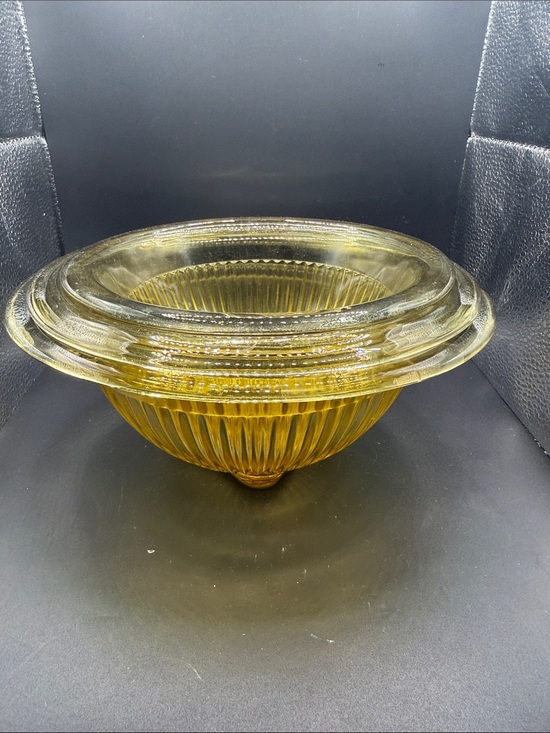federal glass Other - Depression Glass Footed Nesting Bowls